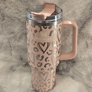 Stanley Pink Leopard Print Tumbler